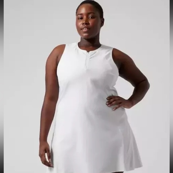 Athleta Ace Tennis Dress Zip Athletic Sportswear Skater Stretchy Fit & Flare - Picture 2 of 9